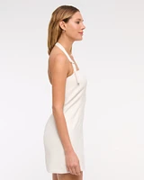 Halter Tailored Mini Dress