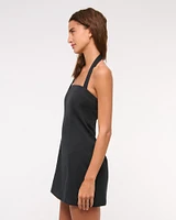 Halter Tailored Mini Dress