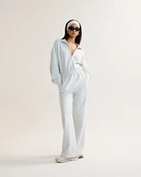 Long-Sleeve Half-Zip Fleece Jumpsuit