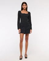 The A&F Mara Long-Sleeve Mini Dress