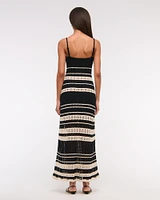 Crochet-Style Maxi Dress