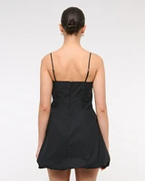 Squareneck Bubble Hem Mini Dress