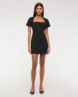 Short-Sleeve Stretch Mini Dress