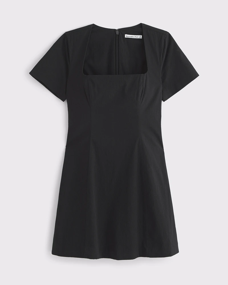 Short-Sleeve Stretch Mini Dress