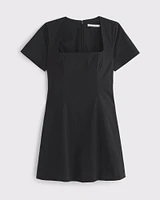 Short-Sleeve Stretch Mini Dress