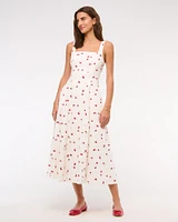 The A&F Mila Stretch Midi Dress