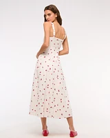 The A&F Mila Stretch Midi Dress
