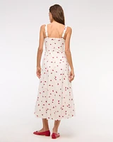 The A&F Mila Stretch Midi Dress