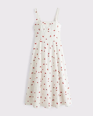 The A&F Mila Stretch Midi Dress
