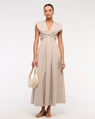 Twist-Front Maxi Dress