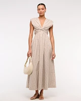Twist-Front Maxi Dress