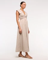 Twist-Front Maxi Dress