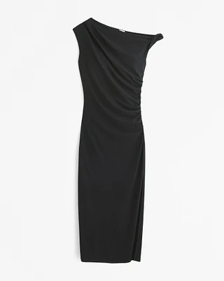 Asymmetrical Draped Maxi Dress