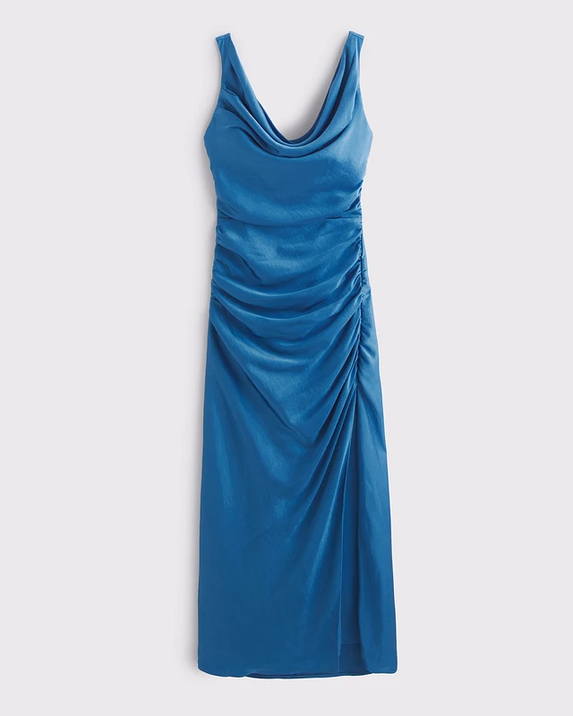 abercrombie cowl neck draped maxi dress Women's Cowl Neck Draped Maxi Dress in Berry | Size S TALL
