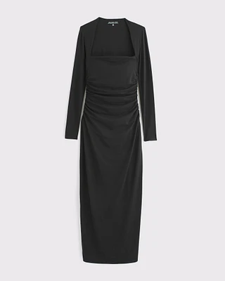 The A&F Ava Long-Sleeve Knit Maxi Dress