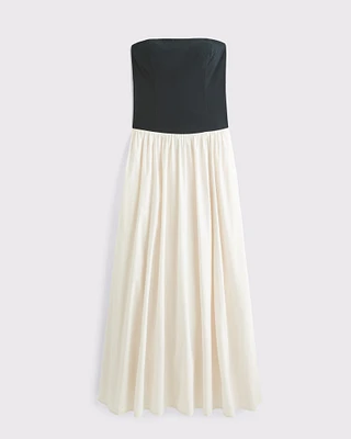 Strapless Drop-Waist Maxi Dress