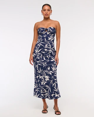 Strapless Knot Maxi Dress
