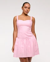 Premium Linen Drop-Waist Skort