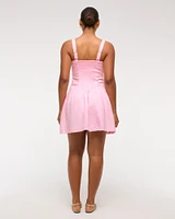 Premium Linen Drop-Waist Skort