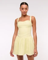 Premium Linen Drop-Waist Skort
