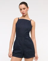 Apron Denim Romper