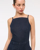 Apron Denim Romper