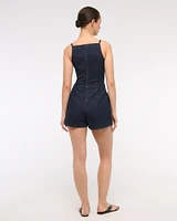 Apron Denim Romper