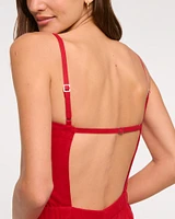 Apron Linen-Blend Romper