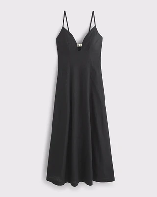 Beaded Flowy Midi Dress