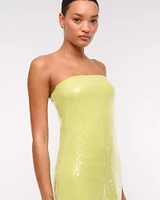 Strapless Sequin Mini Dress