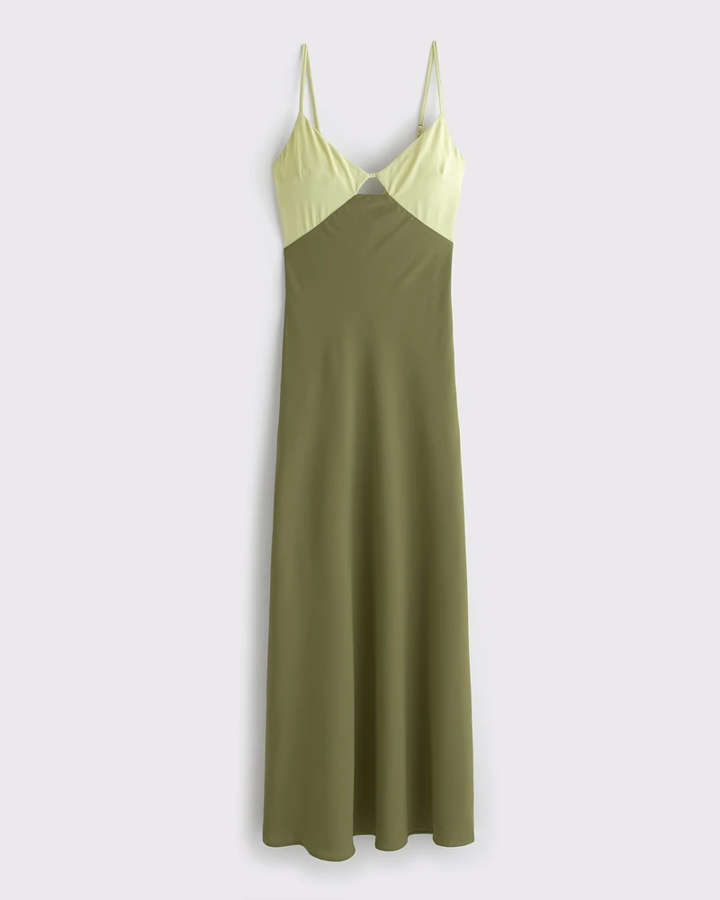 The A&F Julia Slip Cutout Maxi Dress