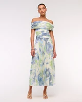 The A&F Giselle Drop-Waist Mesh Maxi Dress