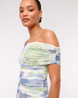 The A&F Giselle Drop-Waist Mesh Maxi Dress