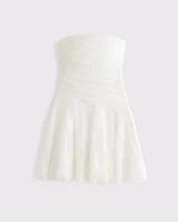 Asymmetrical Lace Mini Dress