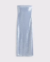 Strapless Sequin Midi Dress