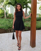 The A&F Mila High-Neck Open-Back Mini Dress