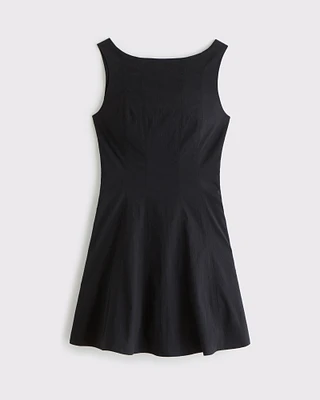 The A&F Mila High-Neck Open-Back Mini Dress