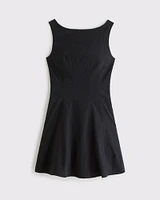 The A&F Mila High-Neck Open-Back Mini Dress