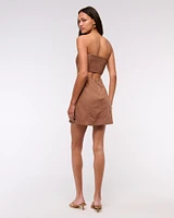 Beaded Strapless Mini Dress