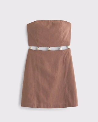 Beaded Strapless Mini Dress