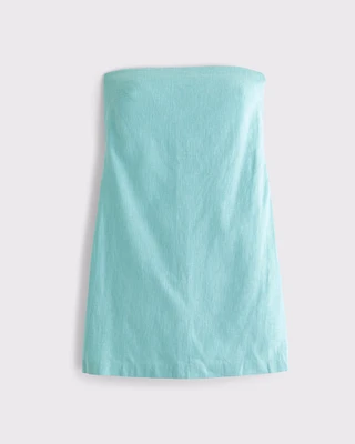 The A&F Scarlett Strapless Linen-Blend Skort