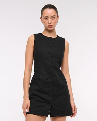 The A&F Mara Linen-Blend Mini Dress
