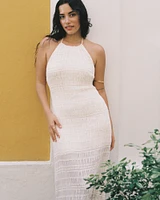 Halter Ruched Maxi Dress
