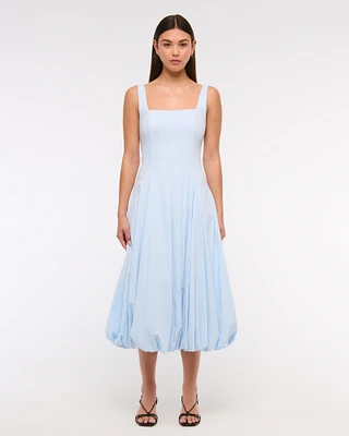 The A&F Mila Bubble Hem Midi Dress