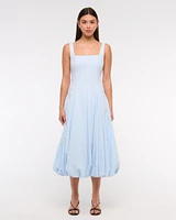 The A&F Mila Bubble Hem Midi Dress