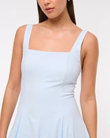 The A&F Mila Bubble Hem Midi Dress
