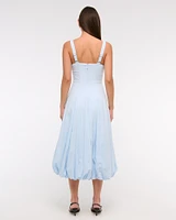 The A&F Mila Bubble Hem Midi Dress