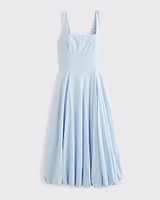 The A&F Mila Bubble Hem Midi Dress