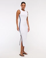 Crochet-Style Midi Dress