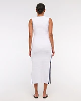 Crochet-Style Midi Dress